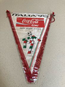 Coca Cola Italia 1990 official sponsor pennant banner