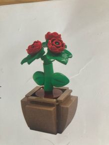 Lego rose pot