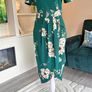 Brand-New Green Floral Dress with Short Sleeves Size Medium UK 10 / EU 38 Image 5