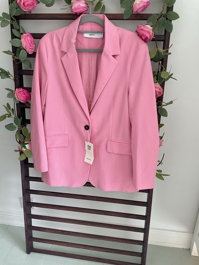blazer Bnwt Bershka size large pink single breasted jacket