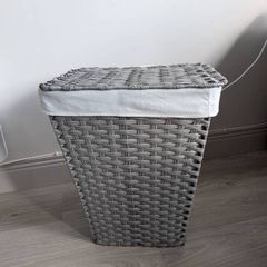 Grey Laundry Basket with Lid