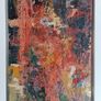 48cm Original Abstract Painting Framed Abstract Painting Fiery Red Orange Painting Modern Art Contemporary Irish Abstract Gerhart Richter Style Image 9