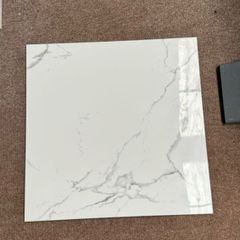 Joblot White Marble Effect Gloss Tile 60 x 60cm