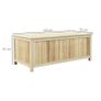 172 Litre Outdoor Storage Box, Wooden terrace Box Garden Storage Container, Natural Image 2