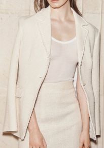 Zara textured cream blazer