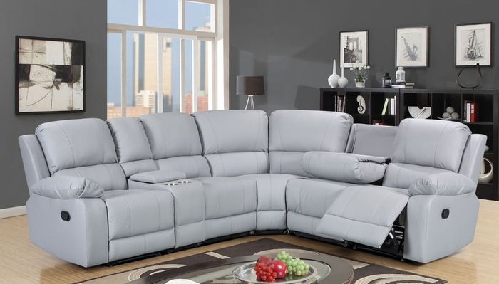 Brand New Leather Recliner Couches With Drop Down Cupholders Instock with  Free Home Delivery