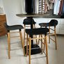 Normann Copenhagen Form Bar Table & 4 Bar Stools Black/Oak Image 8