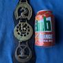 Vintage horse brasses on leather strap Image 2