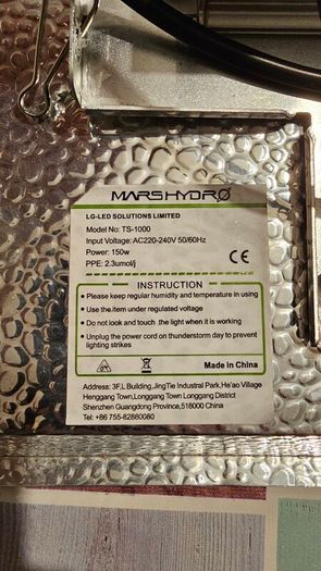 Mars Hydro TS-1000 Grow Light with Tech Garden 3x3 Grow Tent