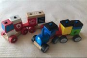 Wooden blocks cars