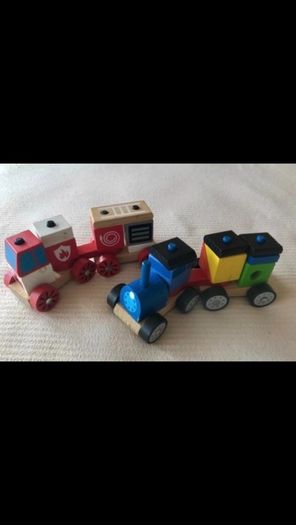 Wooden blocks cars