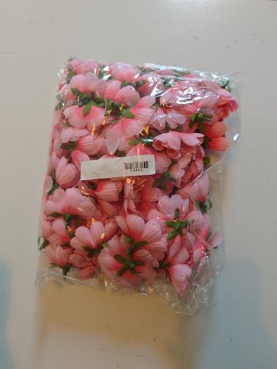 pretty pink flower heads fake artificial flowers