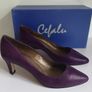 CEFALU Ladies Purple Leather Court Shoes Heels New In Box Size EU37 UK4 CAN POST Image 7
