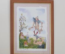 Liam Keely original artwork, framed - (Cross Country BC)