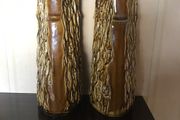 2 Arthur wood vintage pottery bracken vases