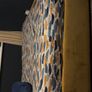 Mustard bed frame and mattress Image 3