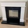 Electric Fireplace & Black Marble inset and hearth Image 2
