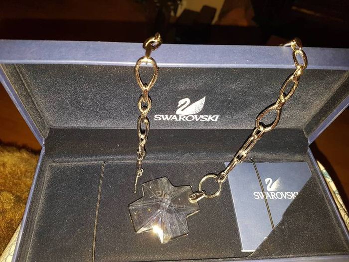 Genuine Swarovski Cross Pendant on 16 inch Chain