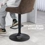 Set of Two Faux Leather Retro Bar Stools - Brown Image 7