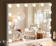 FREE EXPRESS SHIPPING Hollywood Vanity Mirror Large Lighted Makeup Mirror with 14 Bulbs & 3 Lighting Modes Dressing Table Mirror For Bedroom Dressing Room