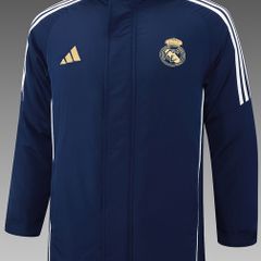 NEW - Real Madrid adidas Tiro 24 Parka Jacket - navy blue/White