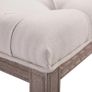 NEW SALE | Cushioned Dining Bench 56 inch Chic Button Tufted 3 Person Stool Bench Bedside Seat End Hallway Linen Image 5