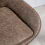 Set of Two Faux Leather Retro Bar Stools - Brown Image 8