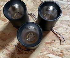 3 Black LED Ceiling Spotlight (rotatable angle)
