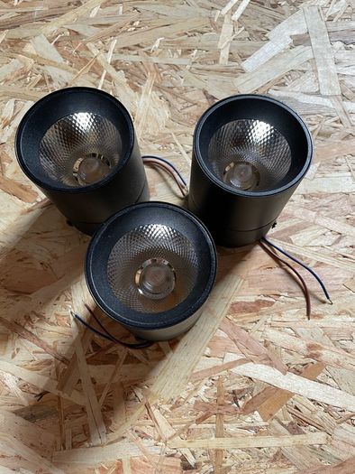 3 Black LED Ceiling Spotlight (rotatable angle)