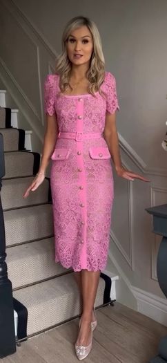 pink lace dress