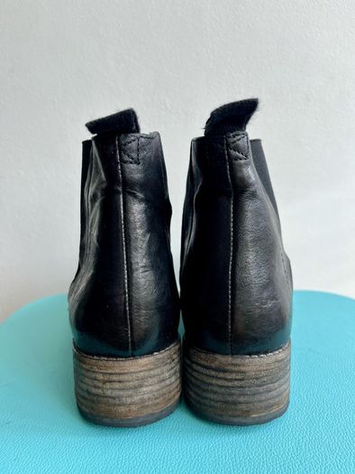 Jigsaw crinkle leather ankle boots 40/7