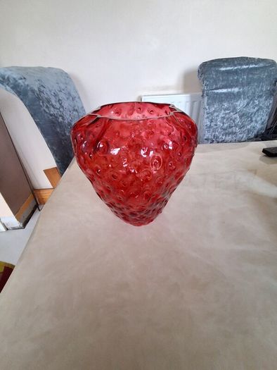 Strawberry Shaped Glass Vase