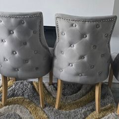 4 grey dinning chairs