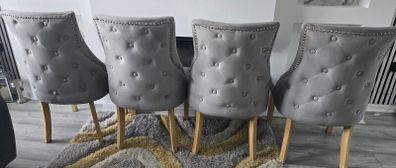 4 grey dinning chairs
