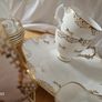Fine bone China teaset Royal Tara gold white gilded 21 piece set Image 8