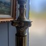 Vintage brass column table lamp - classical design Image 2