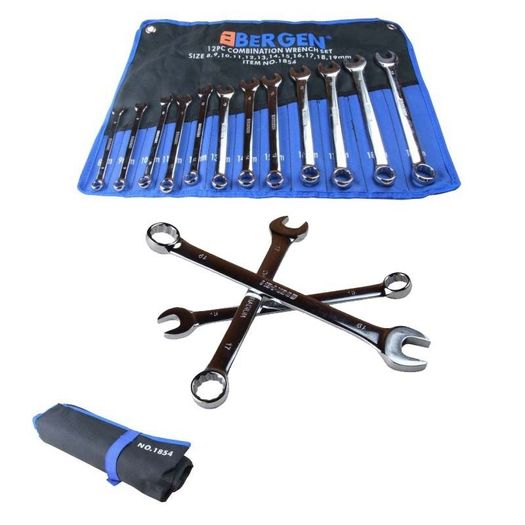 Brand New Bergen 12 Piece Combination Spanner Set