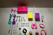 Barbie camper van with dolls and accessories