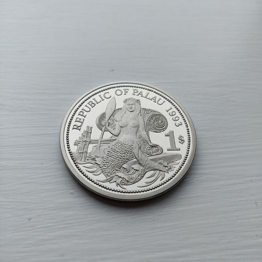 Republic of Palau 1993 1 Dollar Marine Life Protection