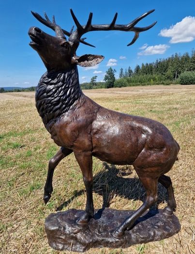7 Feet Bronze Deer Sculpture