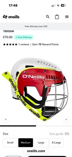 Kids O'Neills Koolite Hurling Helmet size medium