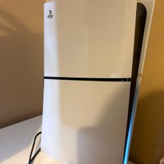 PS5 Slim Disc Drive 1TB with gaming monitor