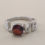 Lot Of 2 925 Silver LOVE Ring With Garnet Gemstone Image 10