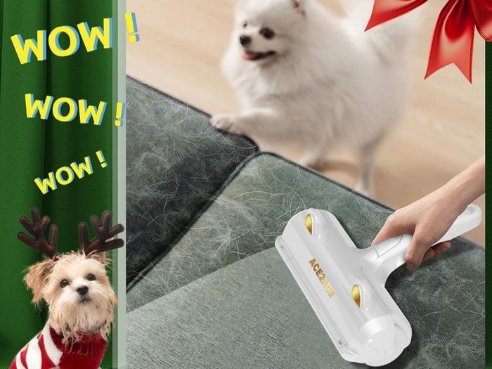 Pet Hair Remover Roller,Reusable Animal Hair Removal Brush for Dogs and Cats,Easy to Clean Pet Fur from Carpet, Furniture, Bedding and Sofa, Upgraded Beige