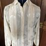 Cream Jaeger Long Sleeve Blouse Size 10 Image 2