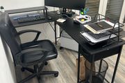 Complete Home Office Study Setup - Desk Chair Monitor