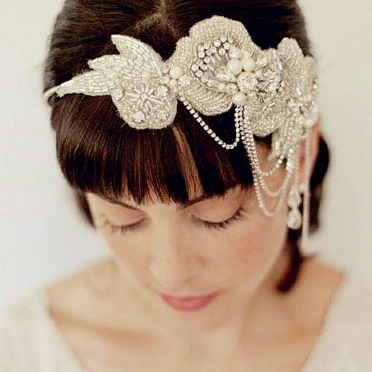 Stunning Vintage Bridal Headpiece Ivory Large