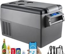 Car Refrigerator 35L Compressor Portable Small Refrigerator Refrige Car Refrigerator Freezer Vehicle Car Truck RV Boat Mini Electric Cooler Driving Travel Fishing Outdoor and Home Use