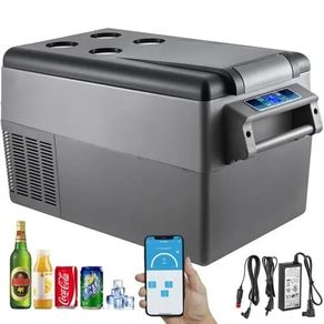 Car Refrigerator 35L Compressor Portable Small Refrigerator Refrige Car Refrigerator Freezer Vehicle Car Truck RV Boat Mini Electric Cooler Driving Travel Fishing Outdoor and Home Use