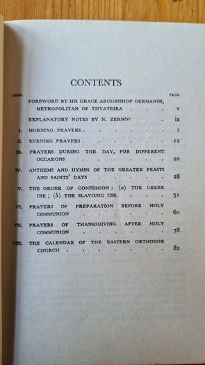Eastern Orthadox Prayers 1979.